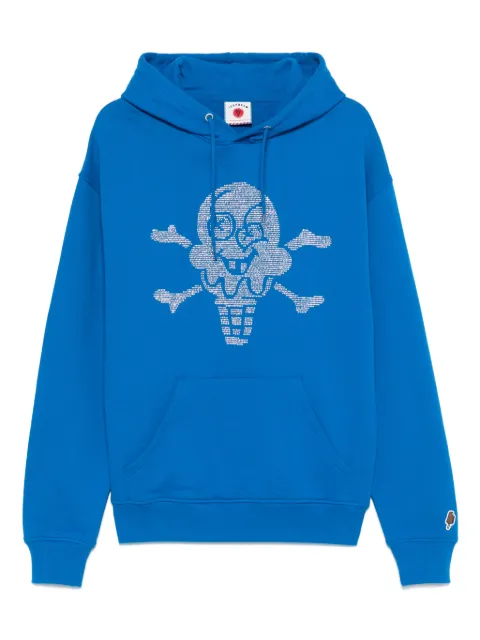 ICECREAM Rhinestone Cones & Bones Popover hoodie Blue IC24492