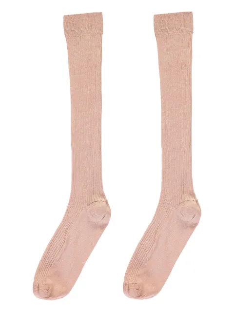RED Valentino ribbed knee-high socks Pink MR3KI01G2U6