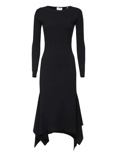 St. John ribbed long-sleeve maxi dress Black K1190C1