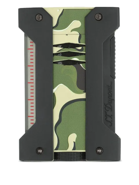 S.T. Dupont engraved-logo lighter Green 021450
