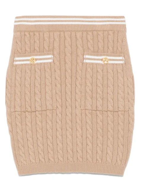 Alessandra Rich cotton mini skirt Brown FABX3687K4264