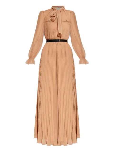 Self-Portrait long-sleeved dress Neutrals SS25055XT