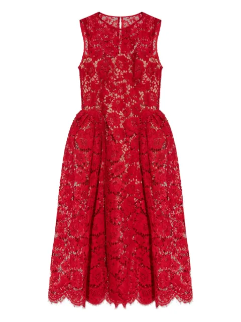 Self-Portrait lace-overlay dress Red SS25046MR