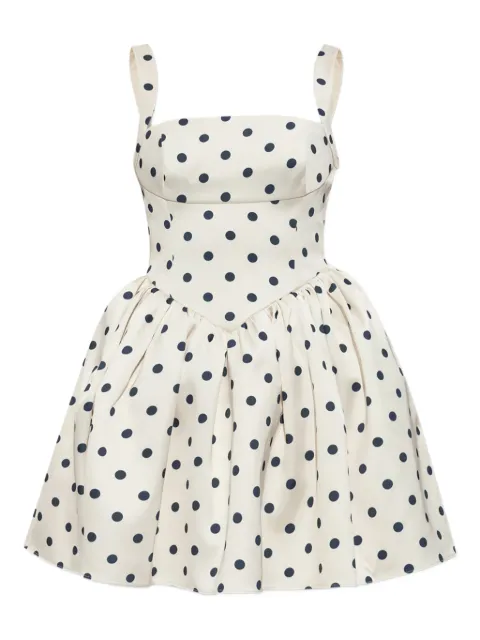 Self-Portrait satin mini dress White SS25092SC
