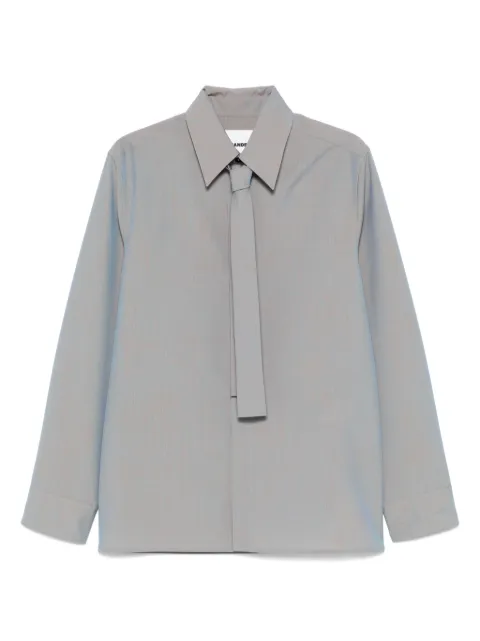 Jil Sander tie-detail shirt Grey J21DL0202J40220