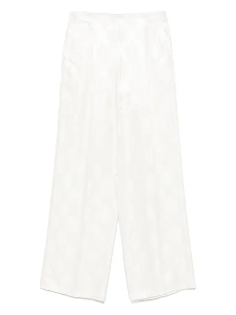FENDI floral-jacquard trousers White FR6632AQ3G