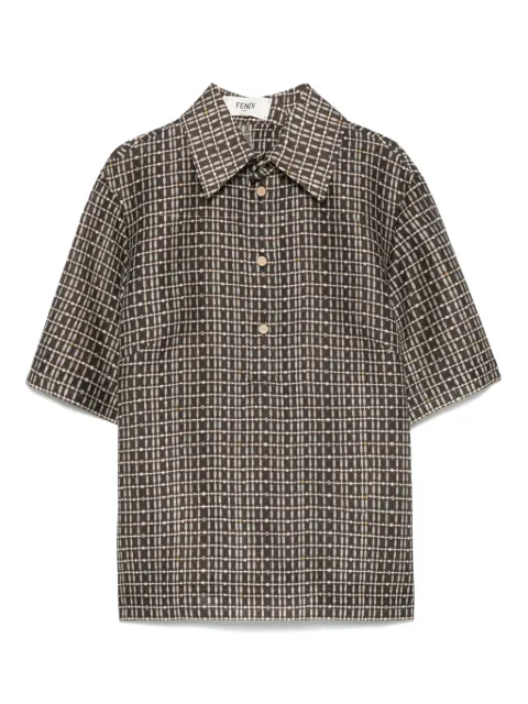 FENDI printed blouse Brown FS8240AUP5