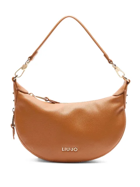 LIU JO logo-lettering shoulder bag Brown AA5043E0054