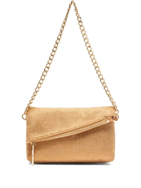 LIU JO rhinestone-embellished shoulder bag Brown AA5166E0745
