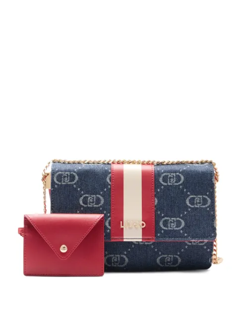 LIU JO jacquard cross body bag Blue AA5158D3200