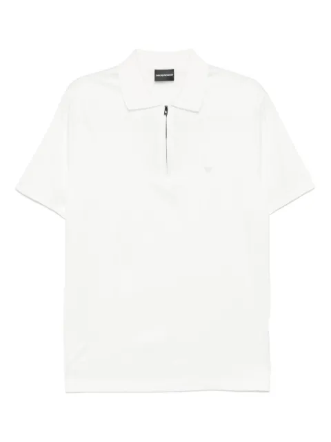 Emporio Armani logo-patch polo shirt White EM001082AF100172