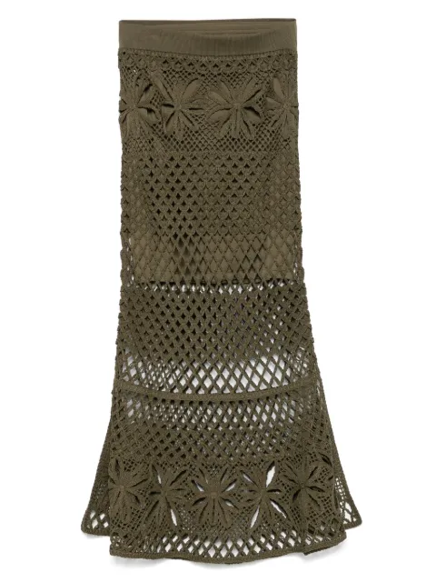 PINKO crochet midi skirt Green 104732A2FF