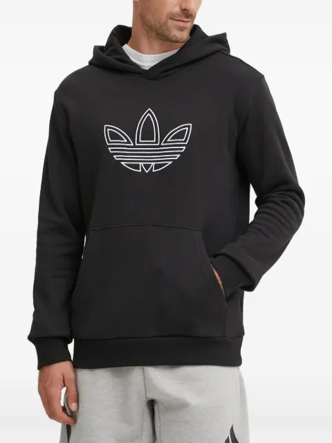 adidas logo-embroidered hoodie Black JJ1506