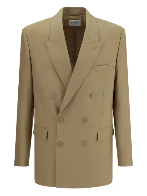Saint Laurent double-breasted blazer Neutrals 816394Y405W