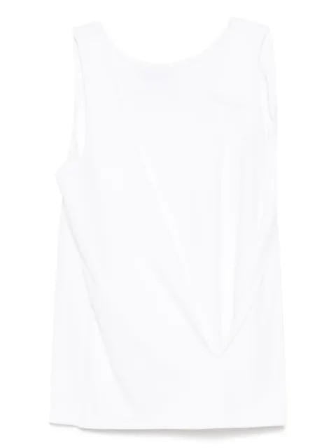 Moohong cutting draped sleeveless top White 25SSWTP05