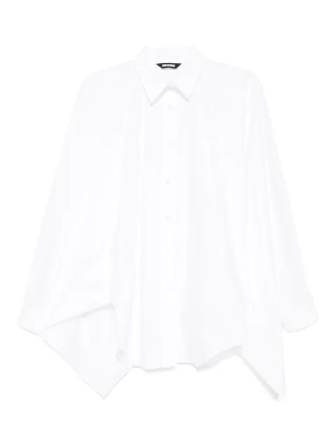 Moohong square-sleeved shirt White 25SSWSH03