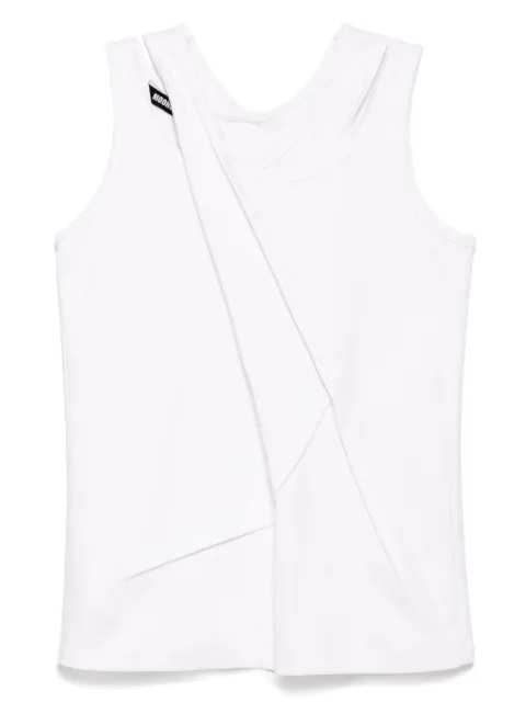 Moohong cross sleeveless top White 25SSWTP02