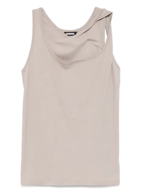 Moohong draped sleeveless top Brown 25SSWTP04
