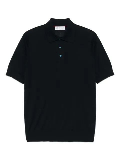 Brunello Cucinelli knitted polo shirt Blue MNB805405C2425