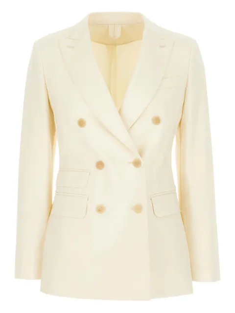 Max Mara double-breasted blazer White CHIFFON