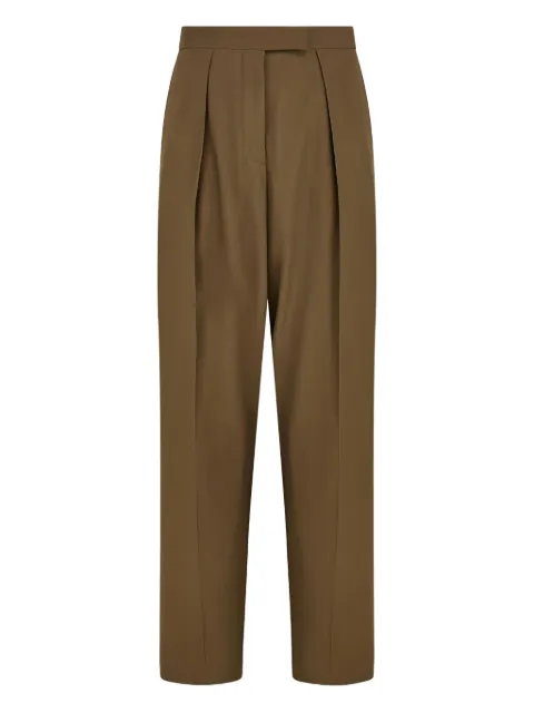 Ferragamo pleat-front tailored trousers Green 13G870