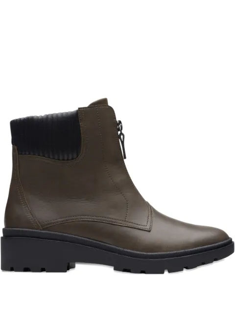 Clarks Calla Zip "Dark Olive" boots Green 26167345