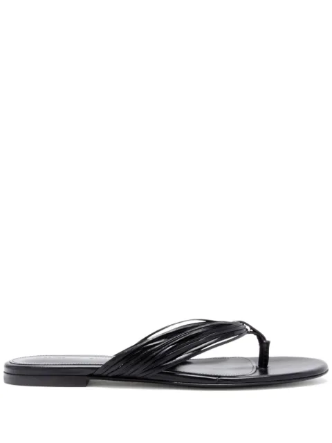 Proenza Schouler fringe-detail flip flops Black SH25S046C006FR