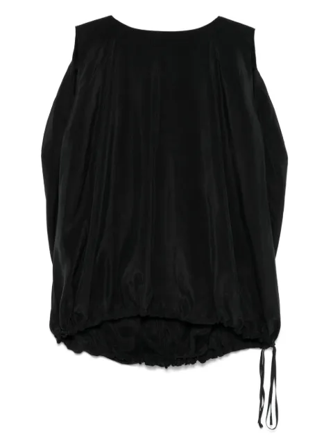 Another Tomorrow drawstring top Black A424BL088TC