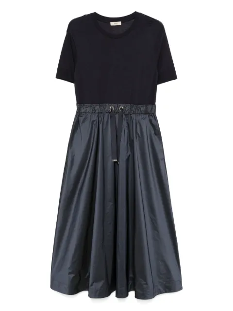 Herno drawstring panelled midi dress Blue AB000032D52056