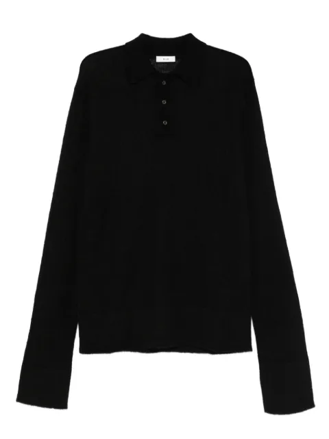 Rier button fastening polo shirt Black KNW63ASL