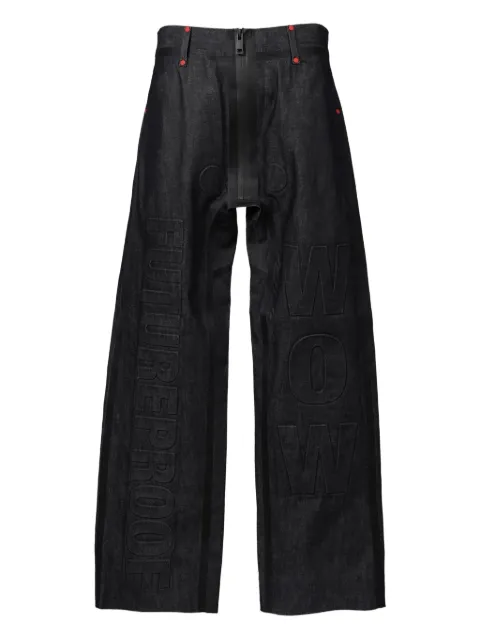 Walter Van Beirendonck logo-print jeans Blue D26531