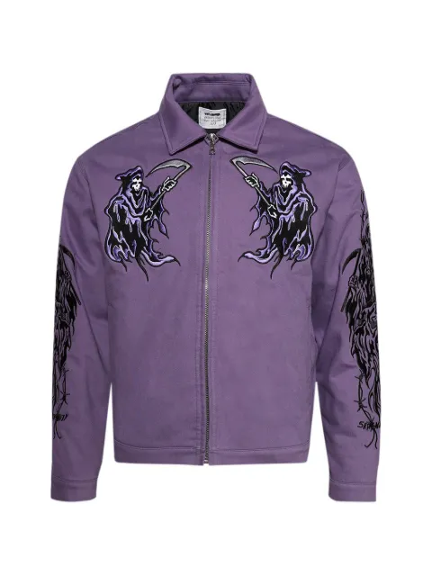 Warren Lotas Dueling Reaper Work jacket Purple AW253014GD0411262