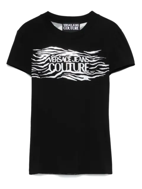 Versace Jeans Couture logo-print T-shirt Black 78HAH606BJS439