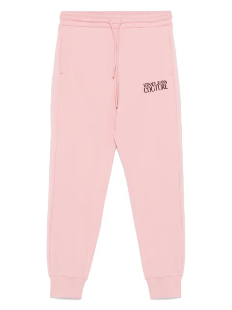 Versace Jeans Couture logo-embroidered track pants Pink 78HAAT06CF01T
