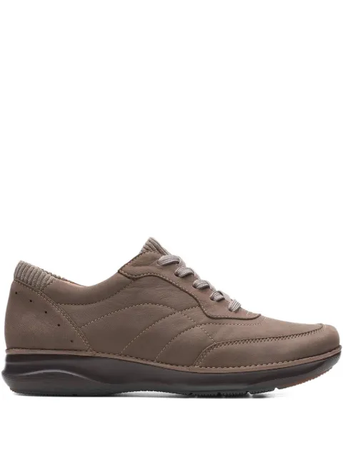 Clarks Appley lace-up leather sneakers Brown 26162050