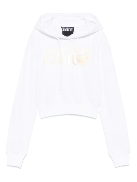 Versace Jeans Couture logo-print hoodie White 78HAIT01CF01T