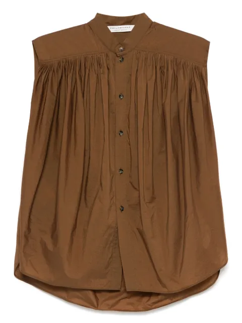 Philosophy Di Lorenzo Serafini poplin shirt Brown A02102120