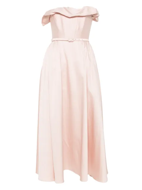 Roland Mouret ruffle midi dress Pink RMSS25008MTF