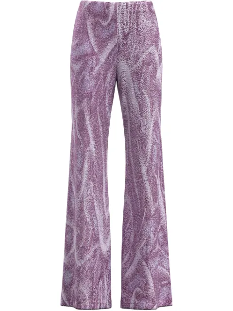 Maccapani lurex-jacquard trousers Purple 25EM2M0B0404796