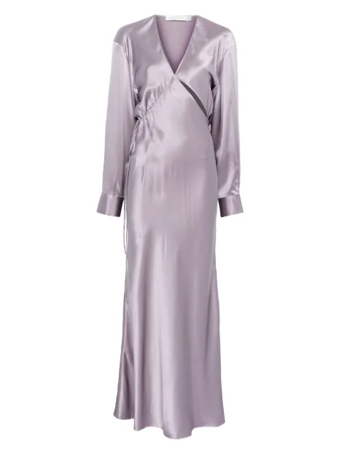 Christopher Esber cross-cut silk maxi dress Purple 24043198