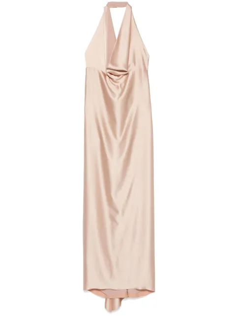 Blanca Vita satin maxi dress Neutrals ANTEA4762