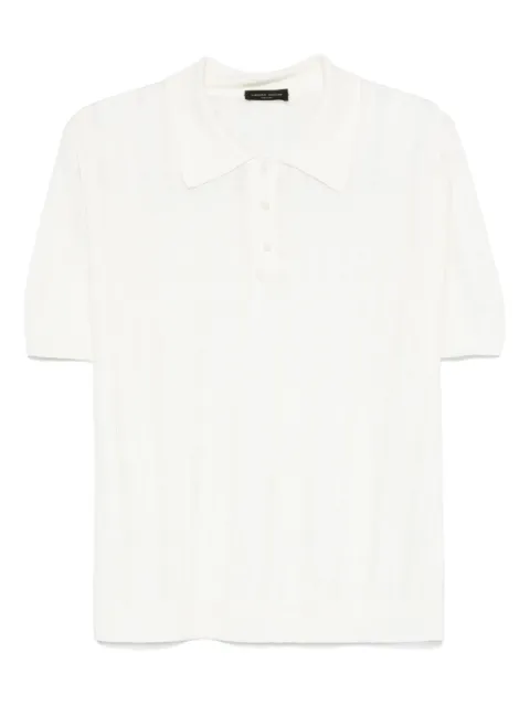 Roberto Collina striped polo shirt White RB20424
