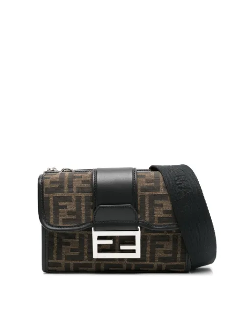 FENDI Double Baguette cross body bag Brown 7VA649ALWK