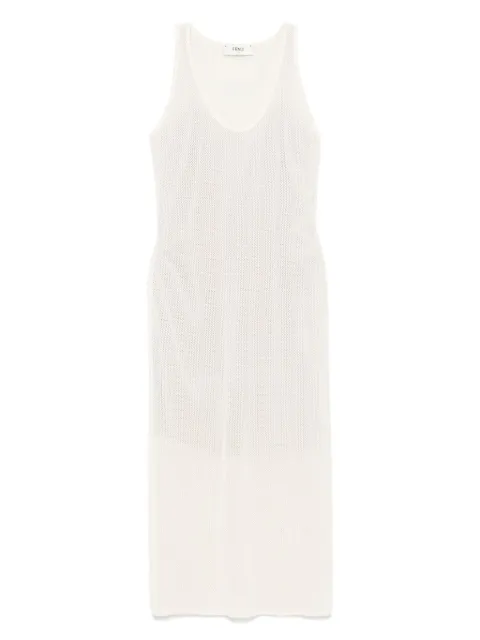FENDI sleeveless midi dress Neutrals FZDD30ATPQ