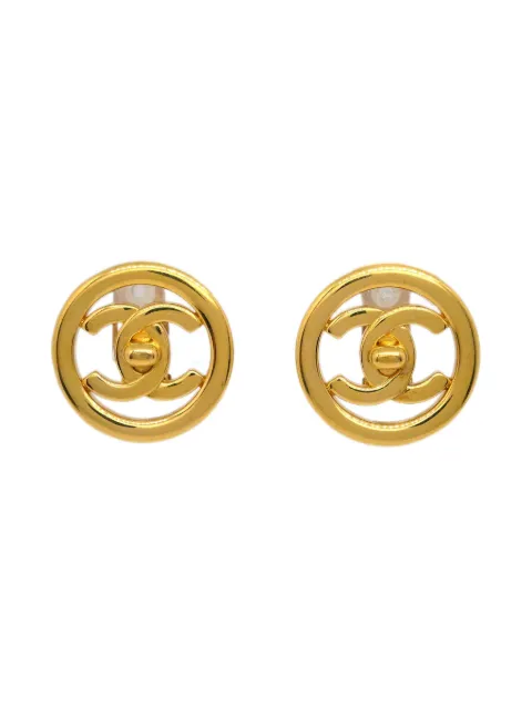 CHANEL Pre-Owned 1997 CC turnlock clip-on earrings Gold ER97P
