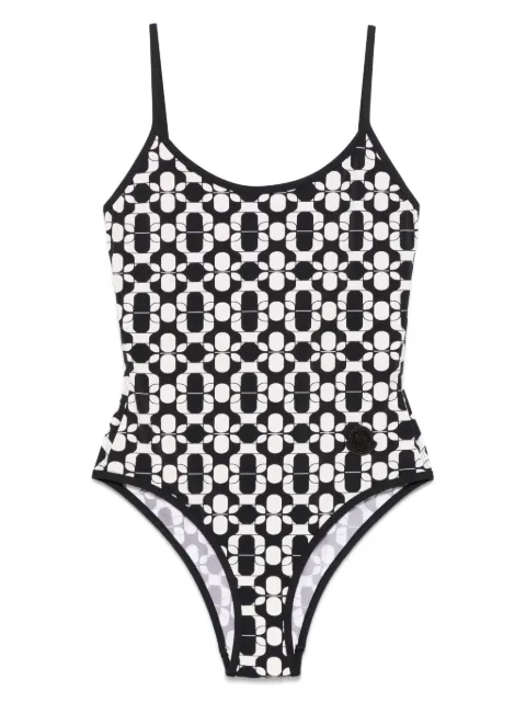 Moncler geometric-print swimsuit Black K10938N00006598HA
