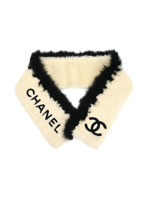 CHANEL Pre-Owned 1990-2000s faux-fur stole White S114847