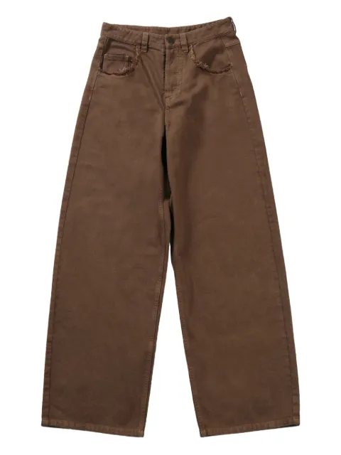 Uma Wang frayed-edge jeans Brown UP3036