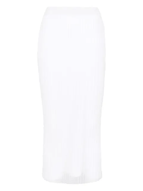 Sportmax ribbed-knit midi skirt White 2512391053600