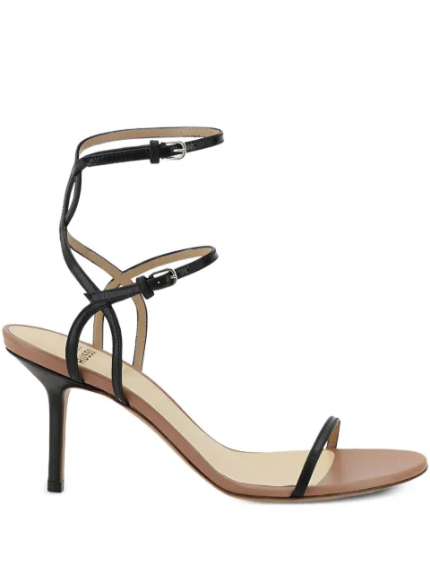 Francesco Russo 80mm leather sandals Black R1S956N200